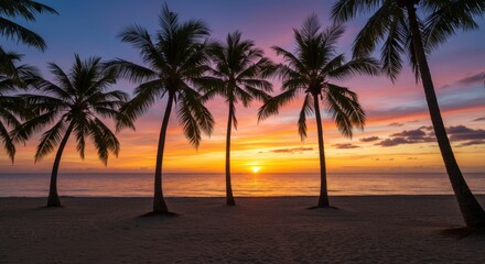 Tropical Beach at Sunset