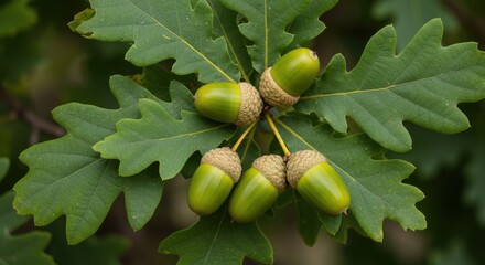 Oak Leaves and Acorns