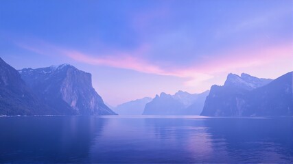  Serene Mountain Landscape at Dusk