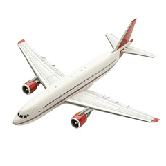 A streamlined passenger aircraft, a symbol of modern travel, soaring through the sky, highlighting the elegance of flight.