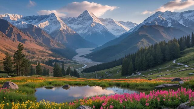 Breathtaking Landscape of Hemkund Sahib and the Enchanting Valley of Flowers in Nanda Devi National Park