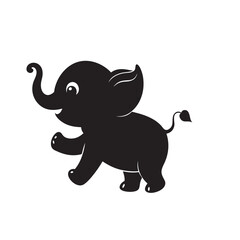 Baby Elephant Chasing Butterfly