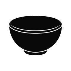 empty bowl isolated on black