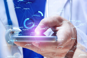 mano, medico, dottore, telefono, applicazione, salute, sanità, applicazione, informatica,...