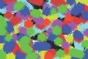 A variety of mixed colors to create a background. Red blue black green yellow.
