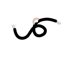 broken cable vector icon