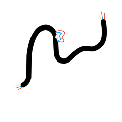 broken cable vector icon
