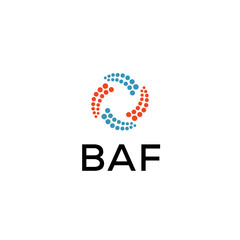 BAF Letter logo white background