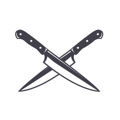 an icon of two crossing knives