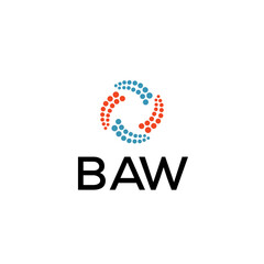 BAW Letter logo white background