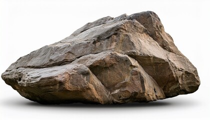 detailed rock stone texture of isolated cutout object on white background