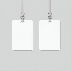 Blank paper tag with string, an empty cardboard price label for sale or gift message on a white background