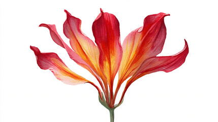A single watercolor flame lily