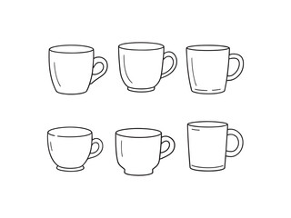 Latte Mug Line Illustration