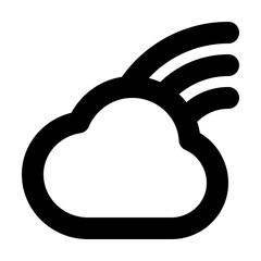 Cloud rainbow icon