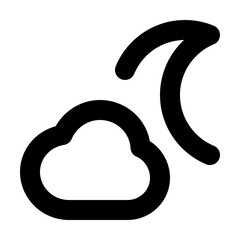 Cloud moon icon