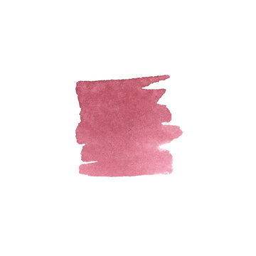 Watercolor illustration bold rectangular vertical red red scarlet bright spot blot zig zag hand drawn