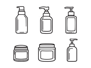 Modern Lotion Dispenser Line Art Designs