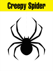 Creepy Spider Silhouette for Halloween Bug Crafts