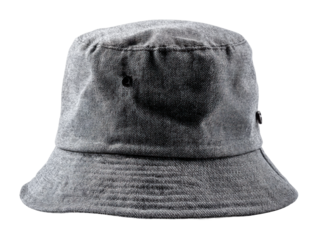 Stylish gray bucket hat showcase fashion product apparel trends isolated on transparent background
