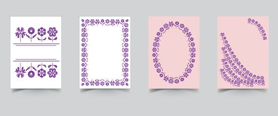 Floral background with  flower elements. Vector design templates for wedding invitation, card, poster, business card, greeting card, flyer, social media post, banner, label
