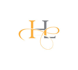 hl letter logo, hl luxury logo, hl initials vector logo design