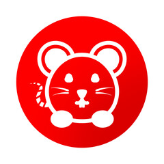 red rat circle icon