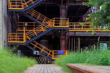 Steelmaking Blast Furnace in Shougang Industrial Heritage Park