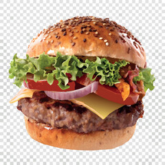 vector hamburger on white background