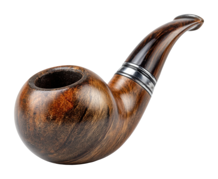 Crafting vintage tobacco pipes artisan workshop woodworking techniques cozy tradition isolated on transparent background