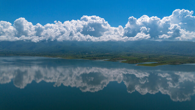 Neraida bridge or Servia Bridge on Polyfytos lake in Kozani.