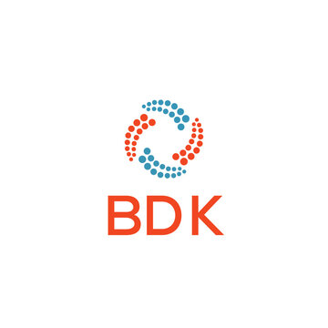 BDK Letter logo white background