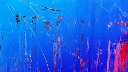 Vibrant blue color metal industrial abstract background