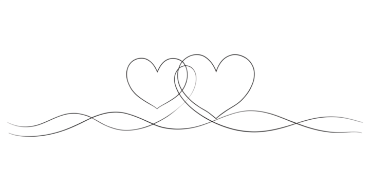Line illustration of a heart  isolated on white background.PNG Transparent file type with high definition picture quality available.