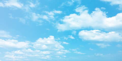 Obraz premium sunny sky blue light watercolor background. Aquarelle painting brush effect card paper textured canvas cloudy smoke space for text, entertaining card, template. aquamarine color graphics illustration