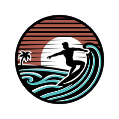 logo icon of ocean surfer (artwork 2)