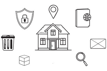 Fototapeta premium Return On Investment Line Icon Set contains Financial Strategy, Savings, Credit Score, Capital, Banking, Profit and so on icons.