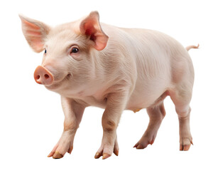 pink pig isolated on white background.PNG Transparent file type with high definition picture quality available.