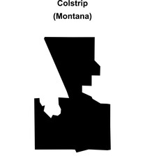 Colstrip (Montana) blank outline map
