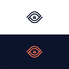 design logo creative tree and eye