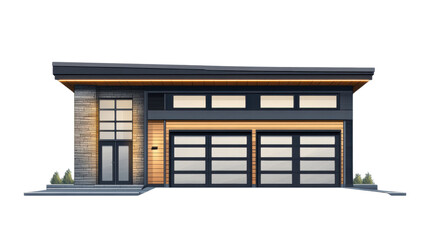 Modern garage on white background