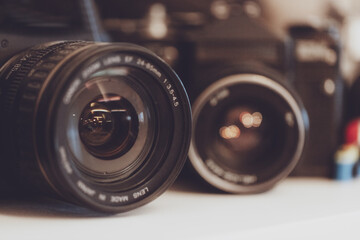 Collection of Both Vintage and Modern Cameras