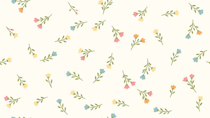 Cute flower seamless pattern liberty style, repeat design for fashion, fabric, wrapping, decor