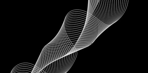 Abstract white background with a glowing abstract waves. Abstract wave element for design. Digital frequency track equalizer, Futuristic background design. Long exposure, Light painting photography.