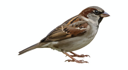 sparrow isolated on white background