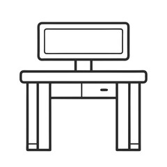 Computer table vector Icon
