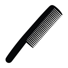 black comb isolated on white