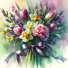 Fototapeta premium bouquet of flowers