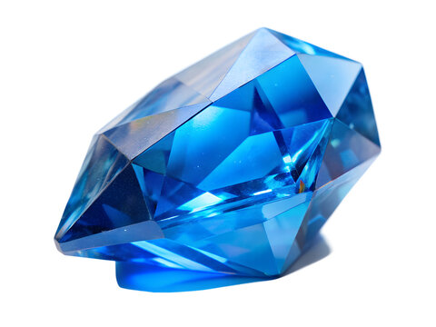 blue topaz gemstone isolated on white background. PNG Transparent file type with high definition quality And vibrant color grading Available.