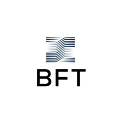 BFT Letter logo white background